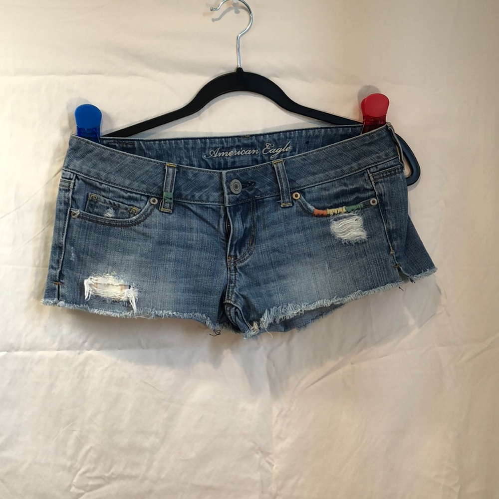 Jean shorts.